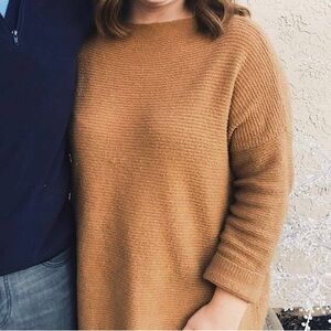 Forever 21 Brown Stretchy Oversized Knit Sweater